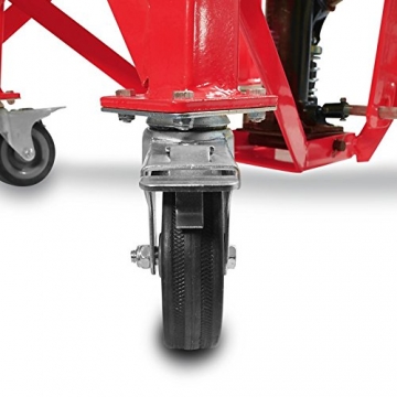 ConStands Hydraulik Hebebühne Moto Cross Lift XL + Räder rot - 7