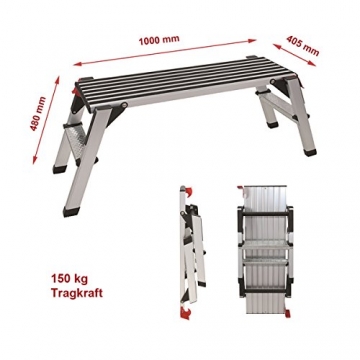 INTRA-TEC Aluminium Sicherheits-Montage-Laufbühne, Arbeitsplattform Tragkraft 150 kg - 2