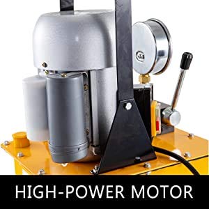 Mophorn Elektrohydraulikpumpe 750 W, Elektrische Hydraulikpumpe 0,52 L/min - 2,5 L/min, Elektrische Angetriebene Hydraulikpumpe mit Manual-Ventil, Einzel-wirkende Elektrohydraulikpumpe mit Ölschlauch - 3